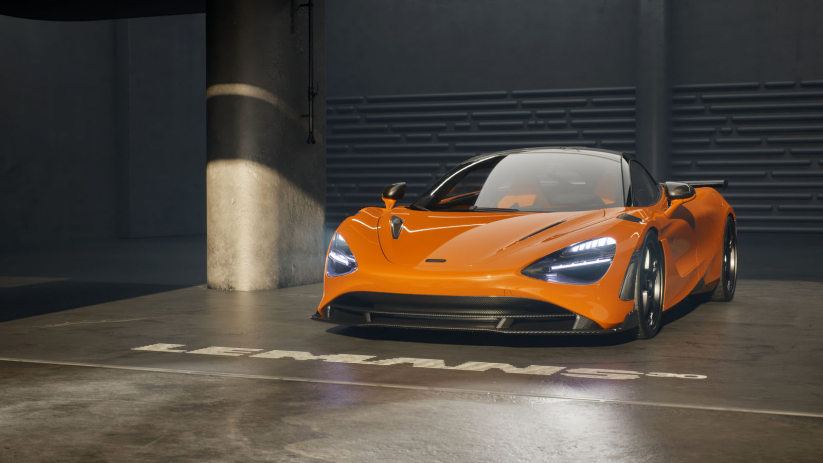 McLaren 750S Le Mans Special Edition supercar in orange
