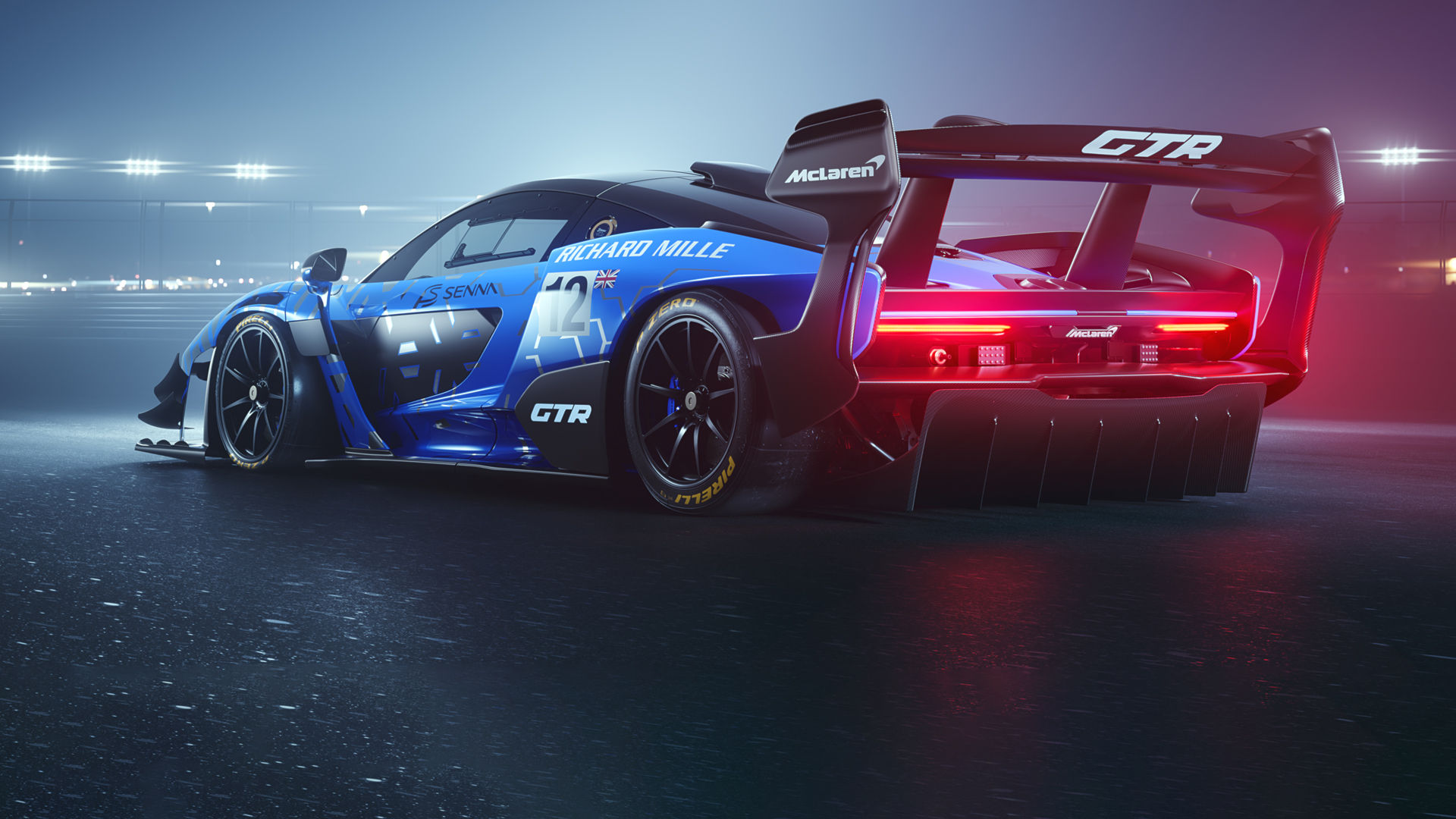 Blue McLaren Senna GTR