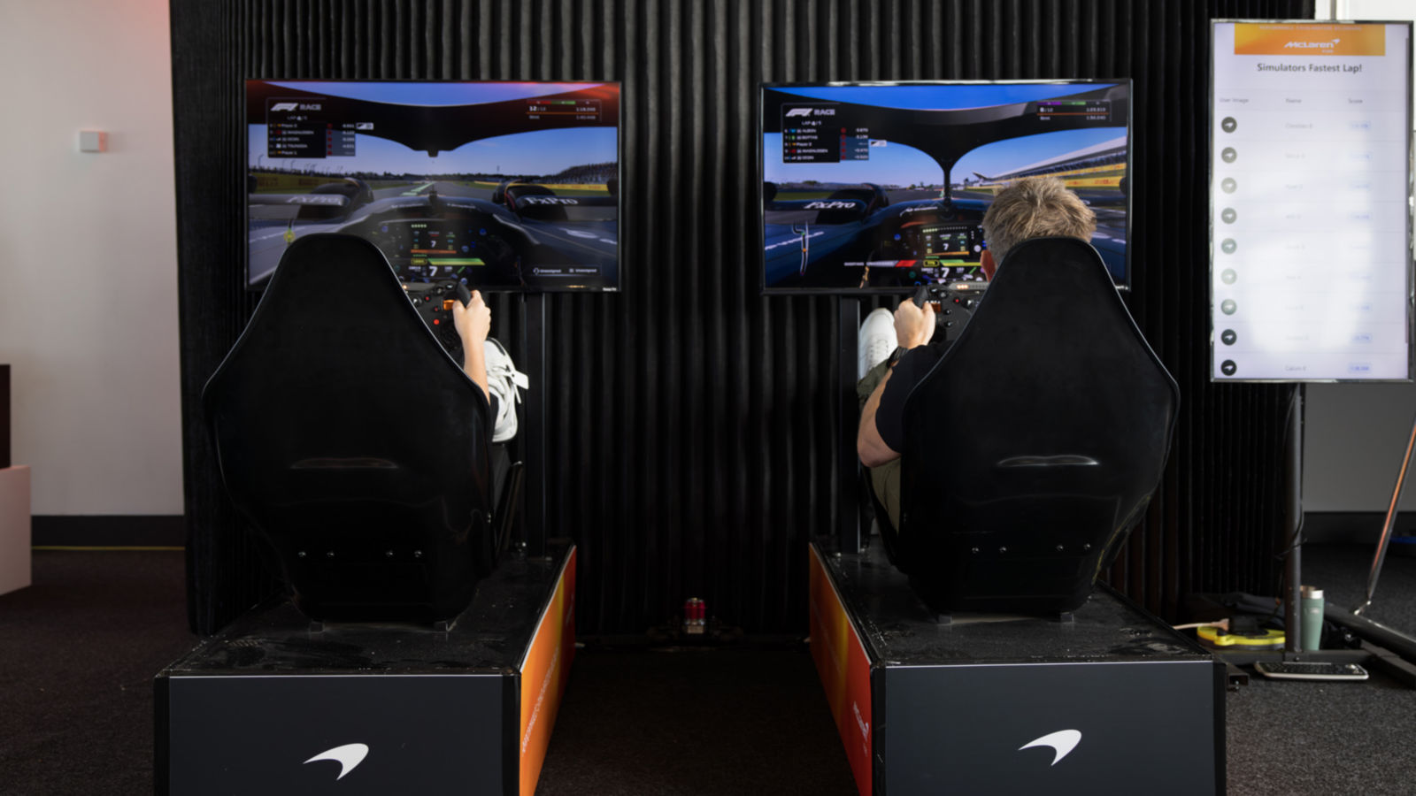 The McLaren team working in office space.