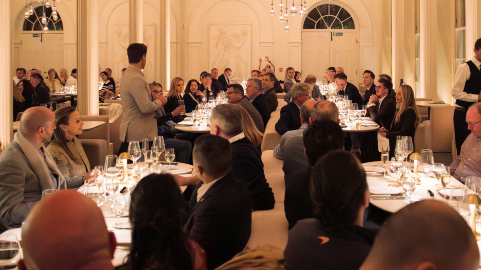 The McLaren Solus GT driving along the trackside of Silverstone.